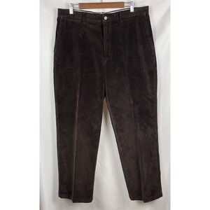 Vintage Savane‎ Corduroy Pants Mens 36x29 Espresso Brown 100% Cotton Soft Touch